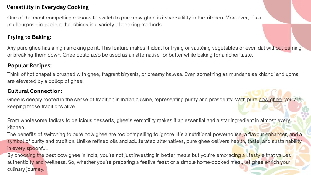 versatility in everyday cooking