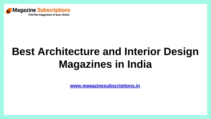 best architecture and interior design magazines