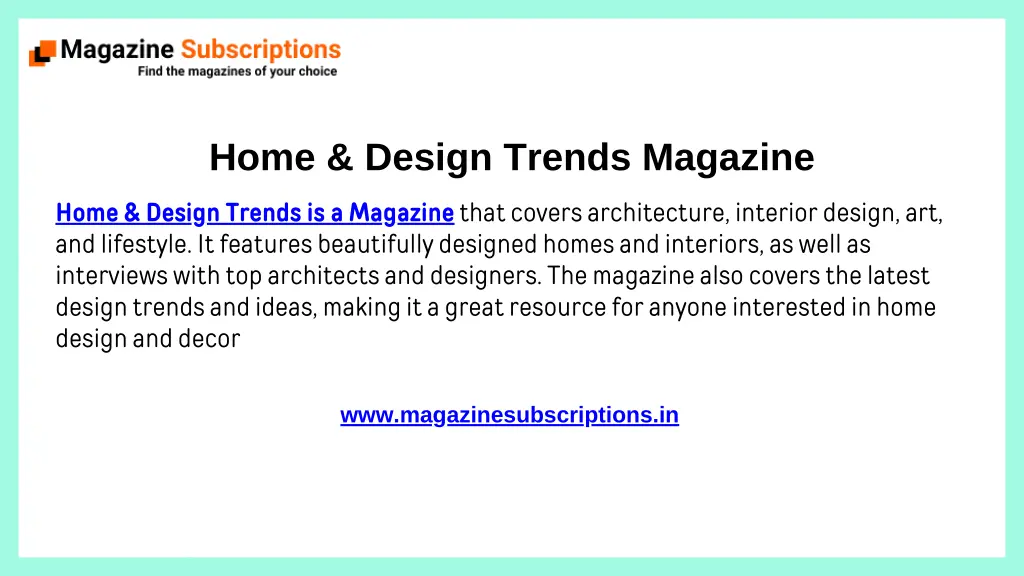 home design trends magazine
