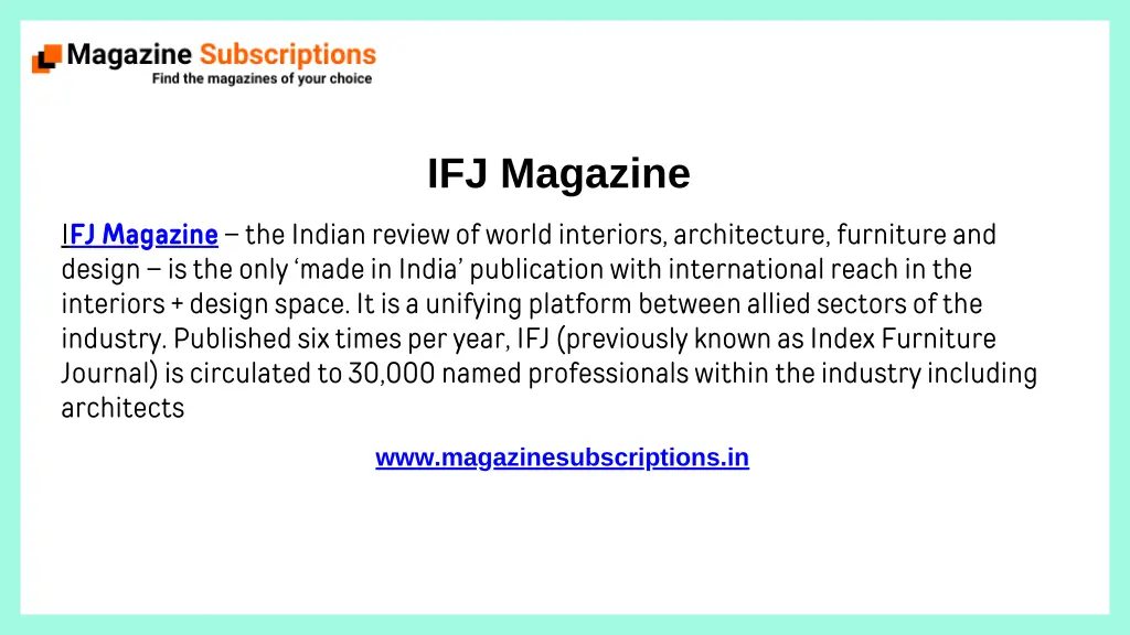 ifj magazine