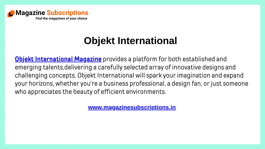 objekt international