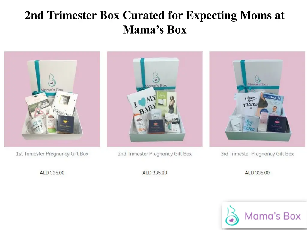 2nd trimester box curated for expecting moms