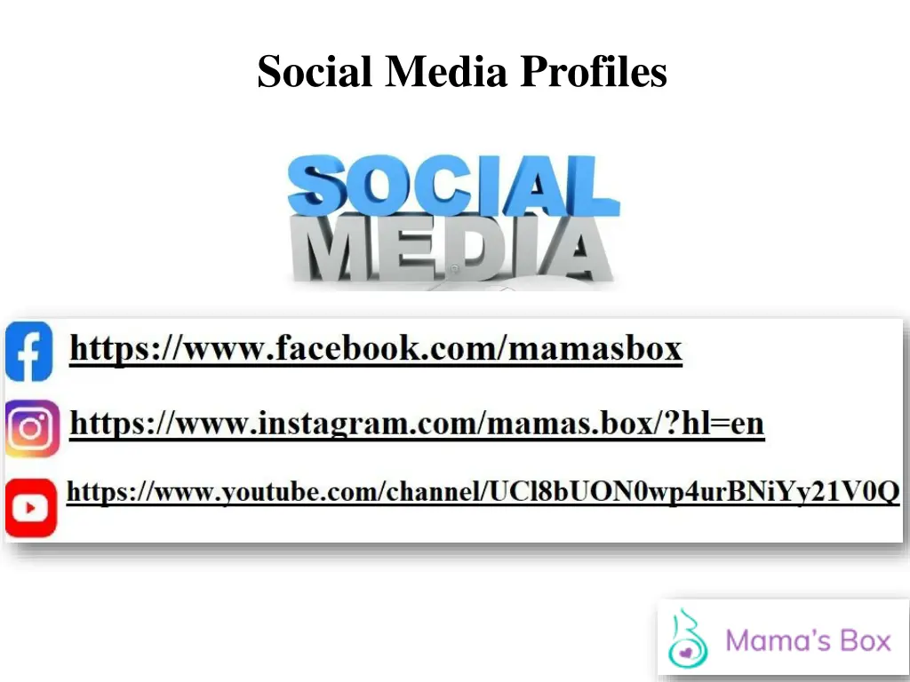 social media profiles