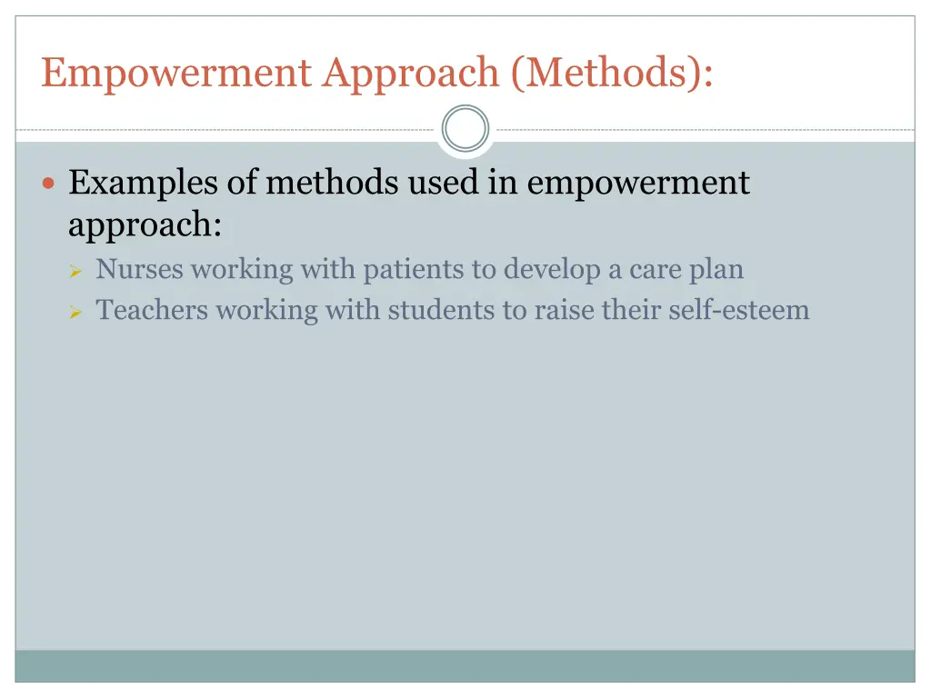 empowerment approach methods