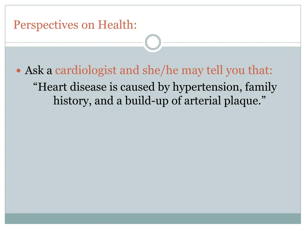 perspectives on health 1