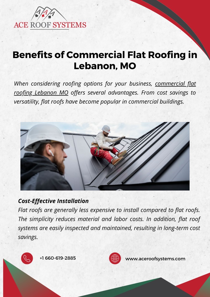 benefits of commercial flat roofing in lebanon mo