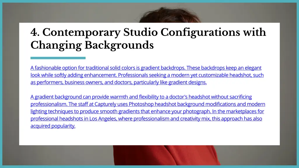 4 contemporary studio configurations with