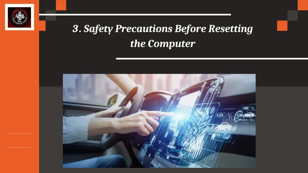 3 safety precautions before resetting the computer
