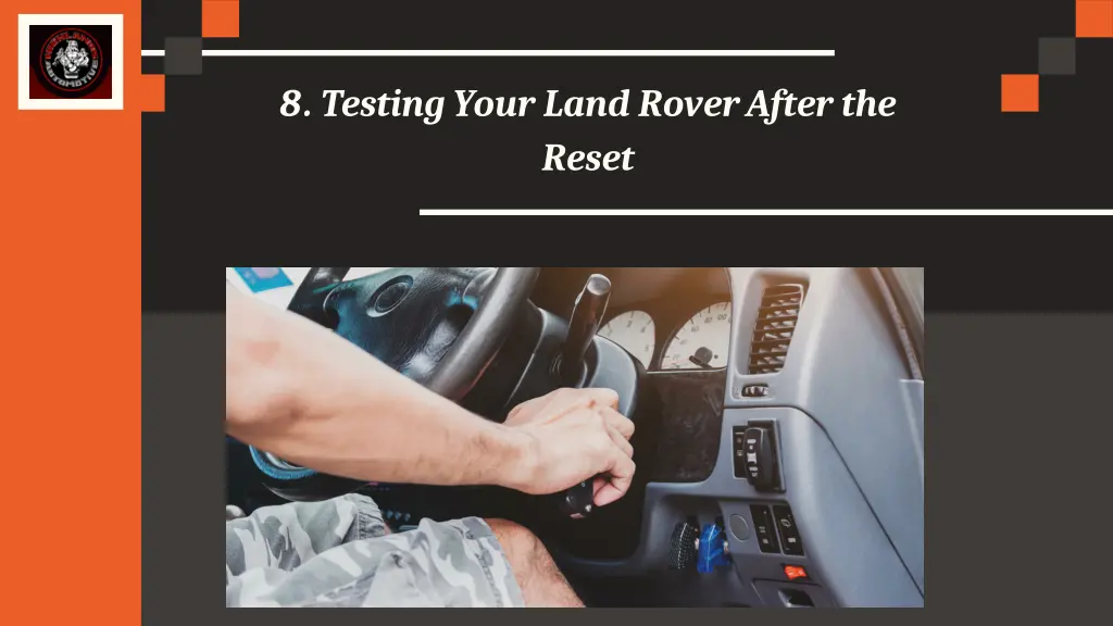 8 testing your land rover after the reset