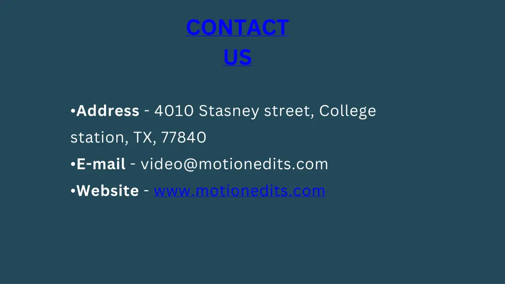 contact us