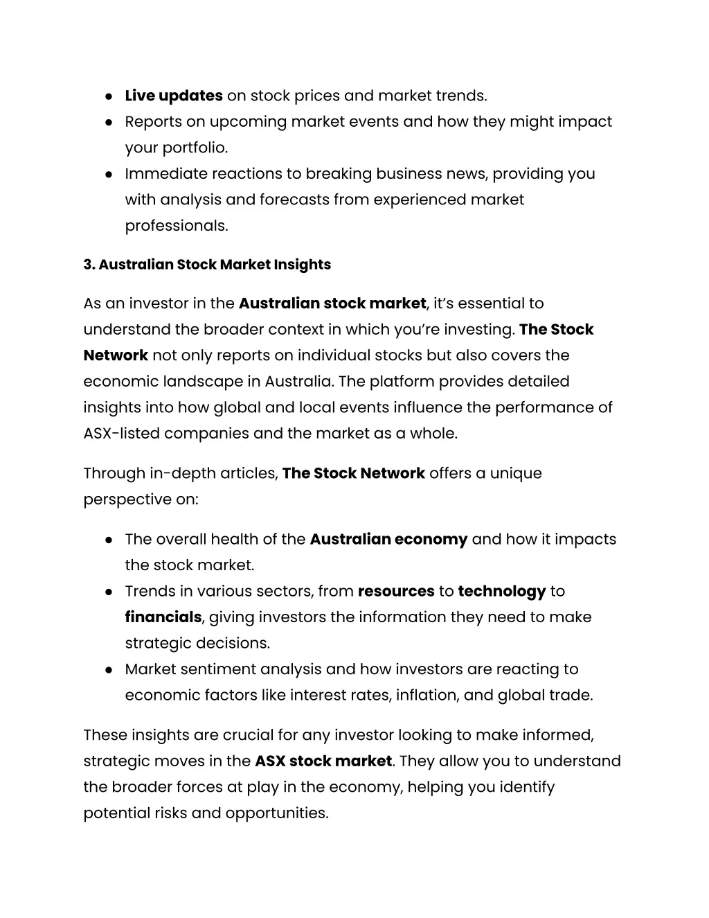 live updates on stock prices and market trends