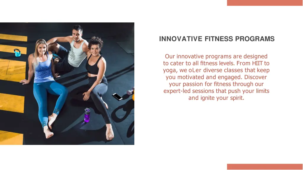 innovative fitness programs