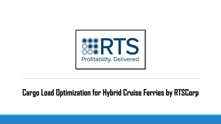cargo load optimization for hybrid cruise ferries