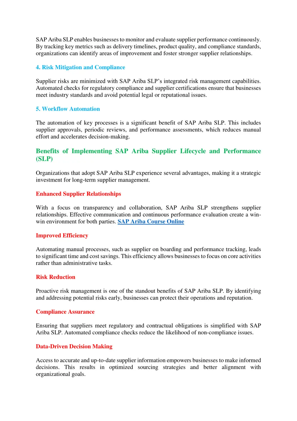 sap ariba slp enables businesses to monitor