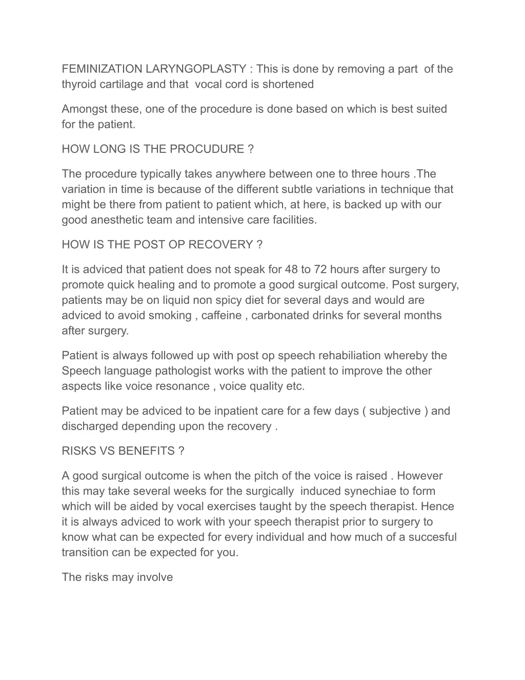 feminization laryngoplasty this is done