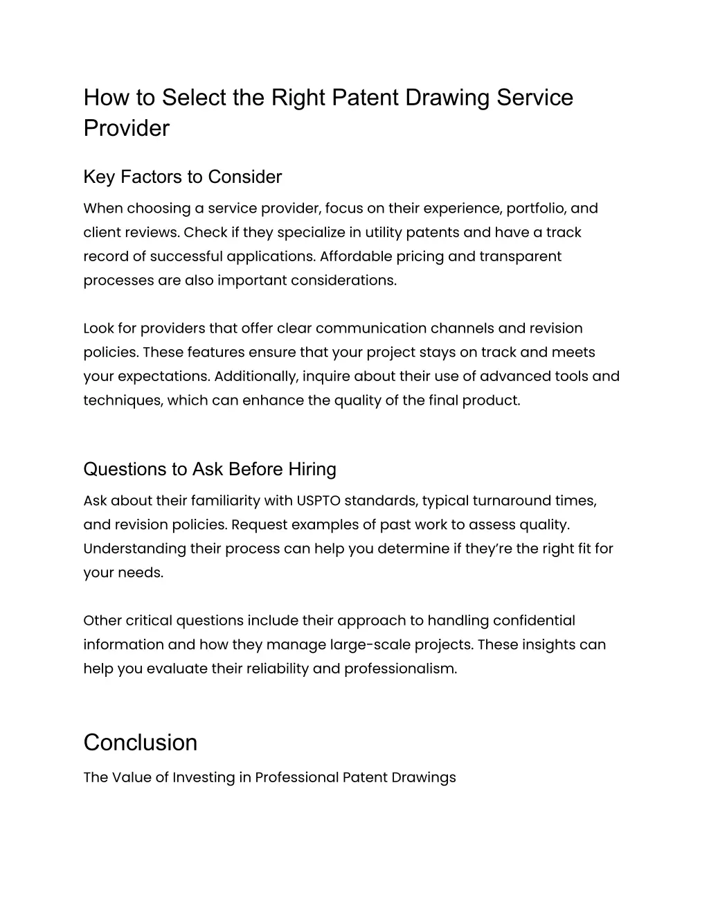 how to select the right patent drawing service