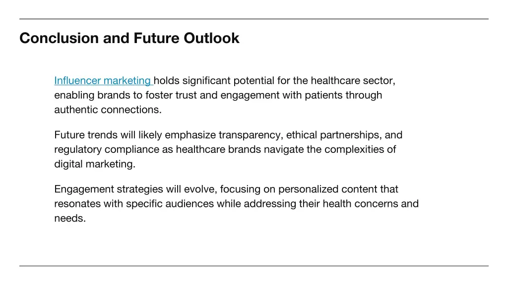 conclusion and future outlook
