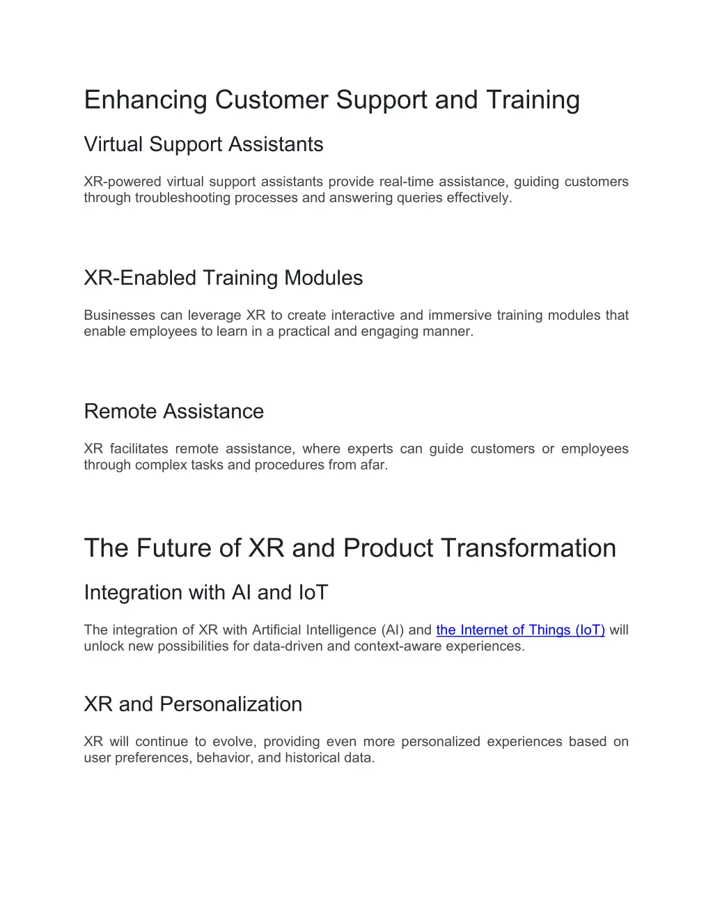 enhancing customer support and training