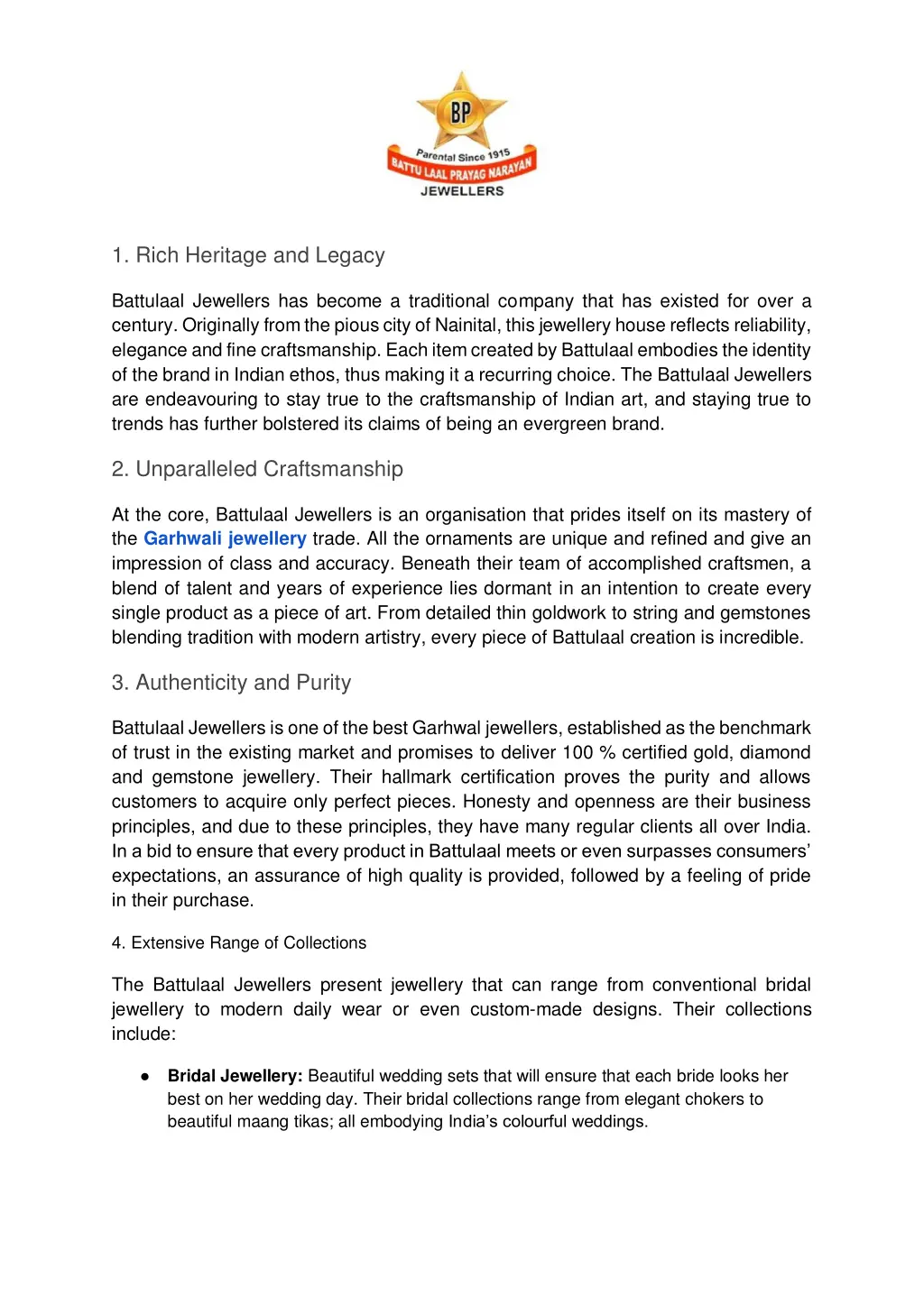 1 rich heritage and legacy