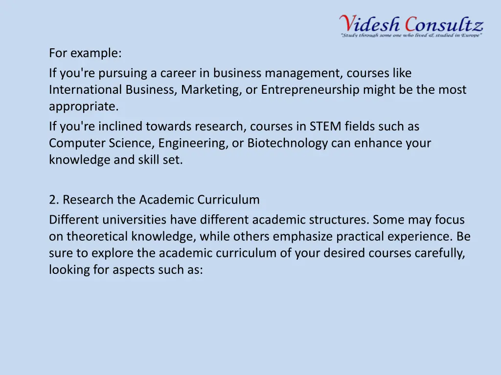 for example if you re pursuing a career