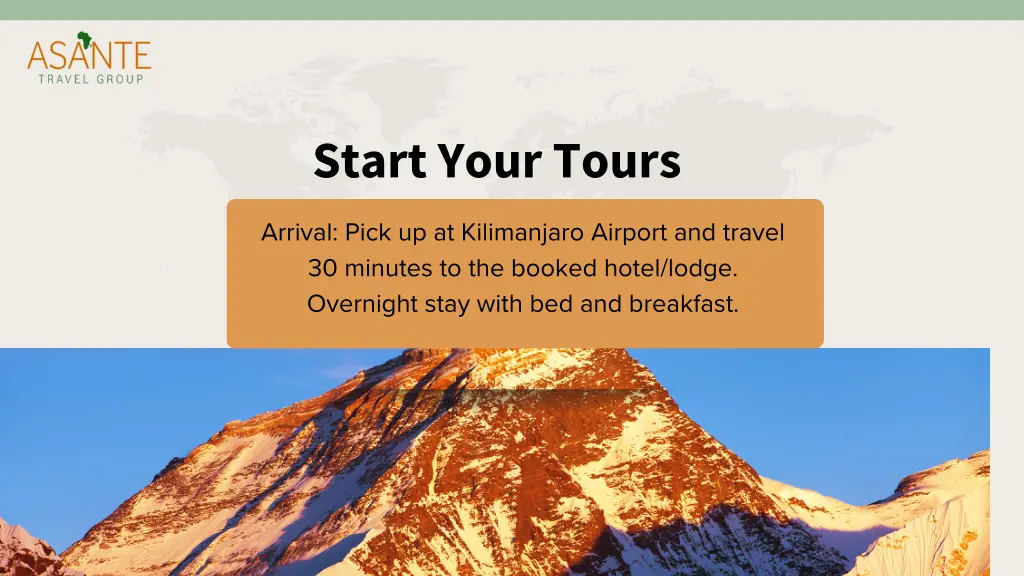 start your tours