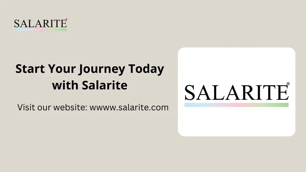 start your journey today with salarite