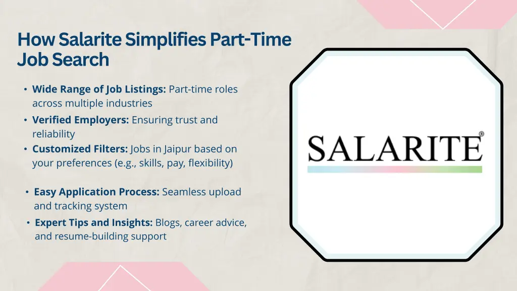 how salarite simplifies part time job search
