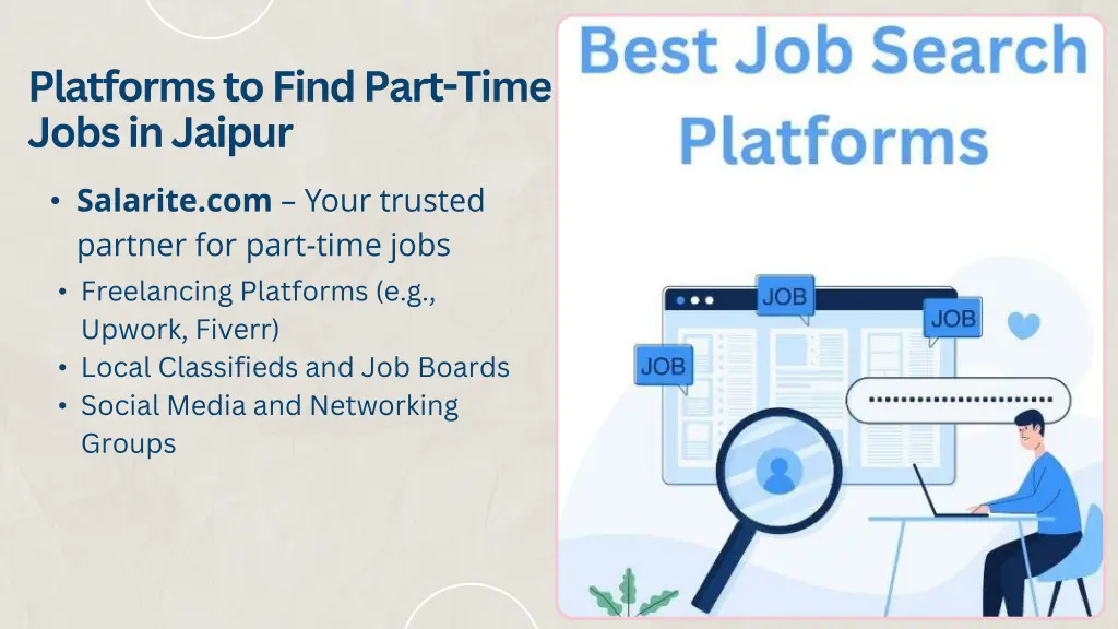 platforms to find part time jobs in jaipur
