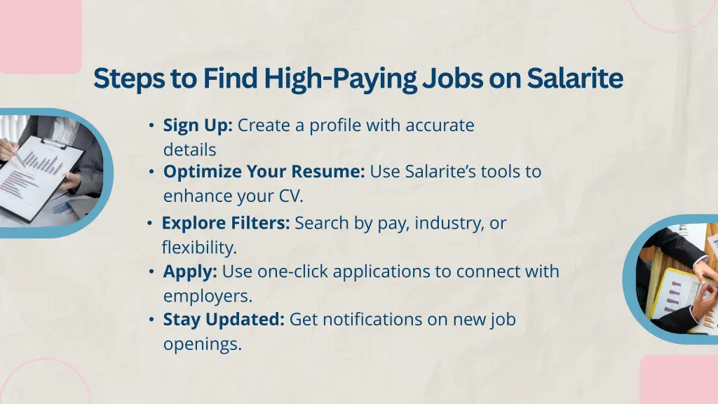 steps to find high paying jobs on salarite