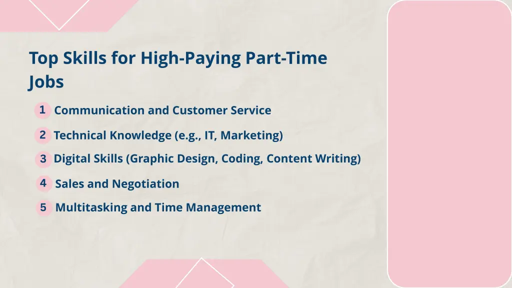 top skills for high paying part time jobs