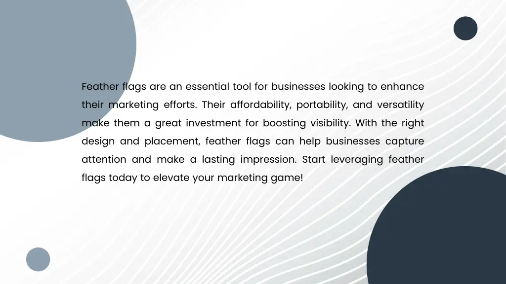 feather flags are an essential tool