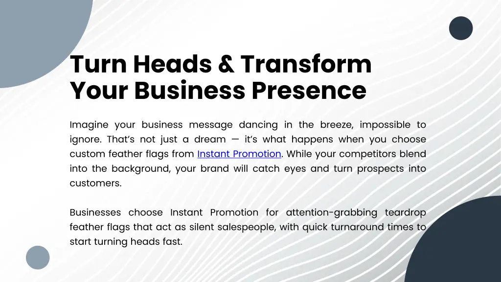 turn heads transform your business presence