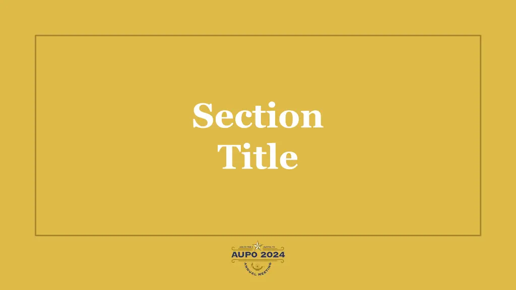 section title