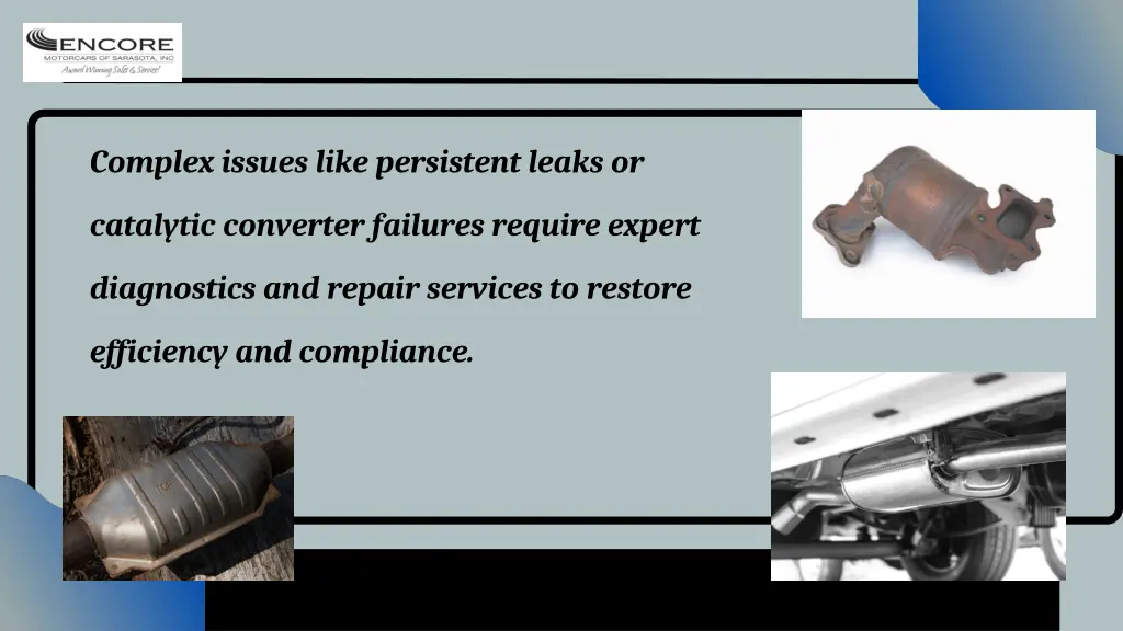 complex issues like persistent leaks or