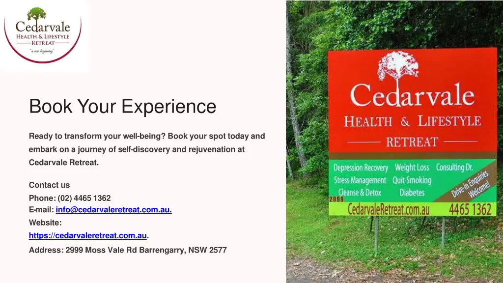 book your experience
