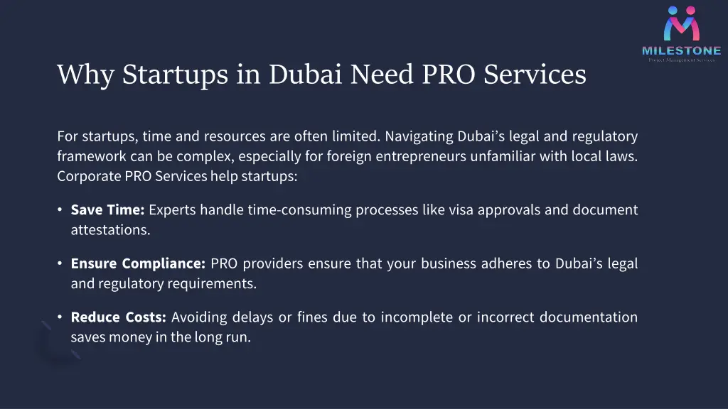 why startups in dubai need pro services