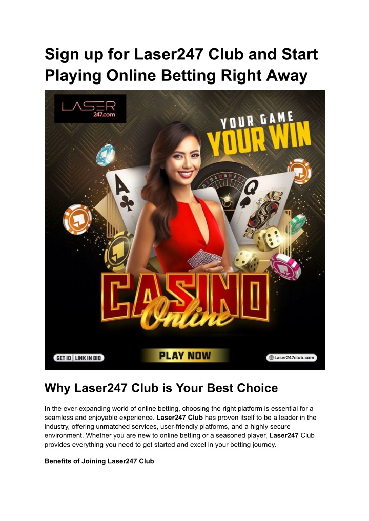 sign up for laser247 club and start playing