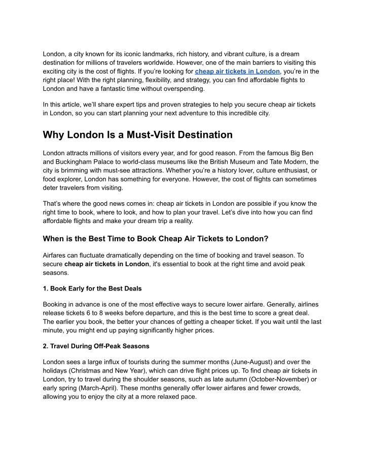 london a city known for its iconic landmarks rich
