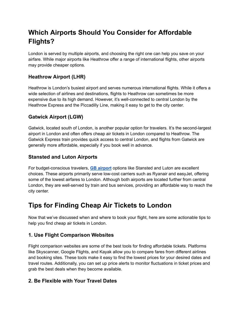 which airports should you consider for affordable