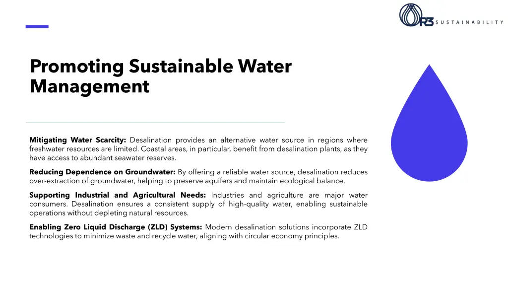 promoting sustainable water management