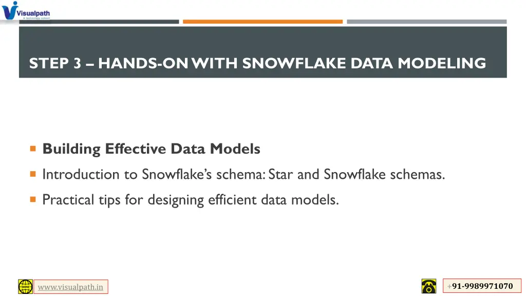 step 3 hands on with snowflake data modeling