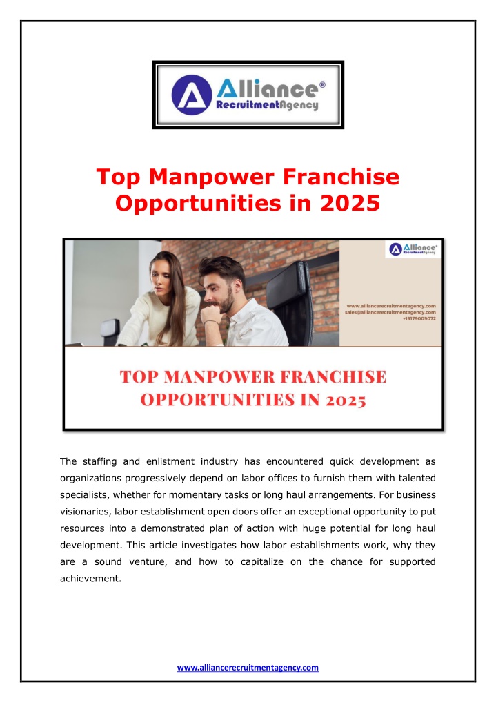 top manpower franchise opportunities in 2025
