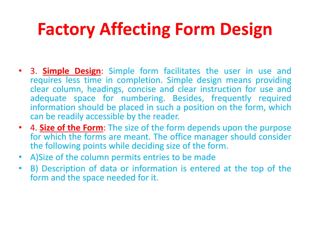 factory affecting form design 1