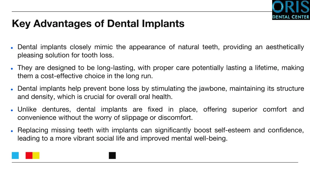 key advantages of dental implants