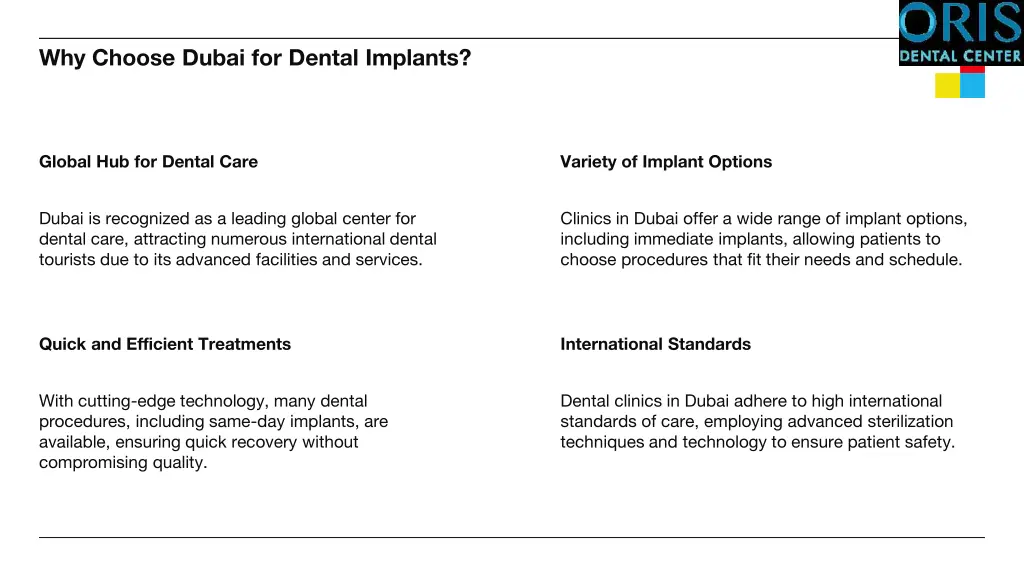 why choose dubai for dental implants