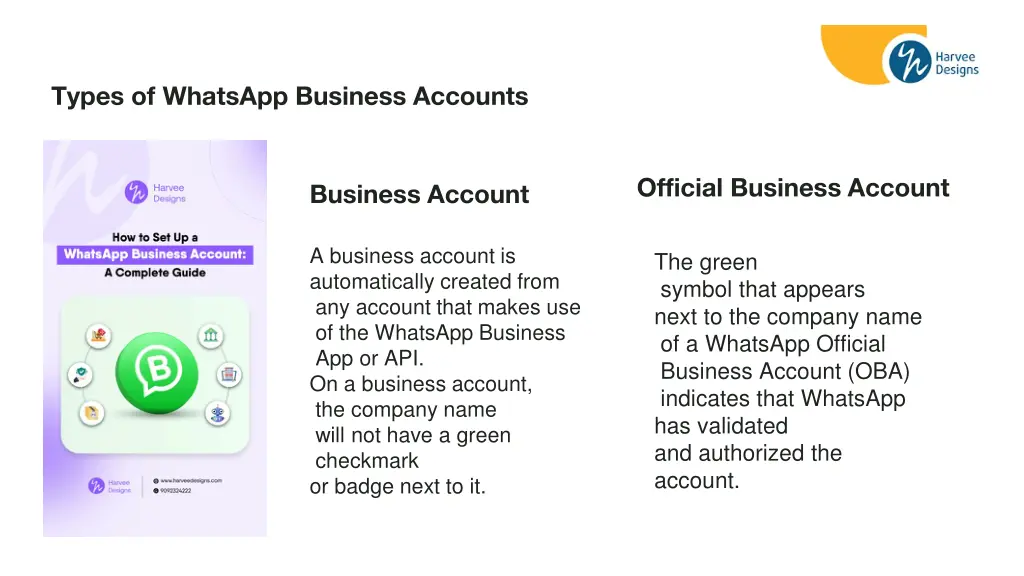 types of whatsapp business accounts
