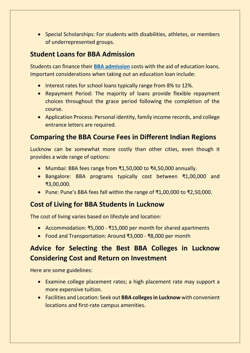 special scholarships for students with