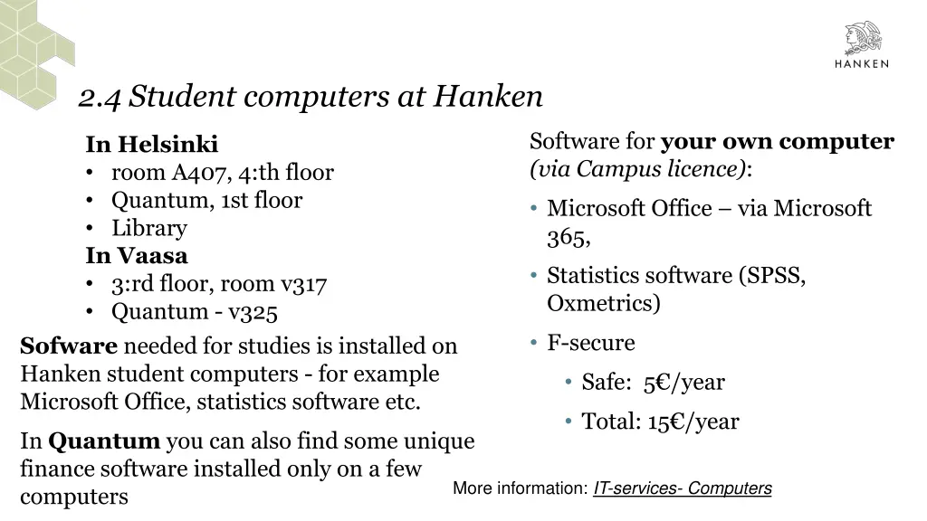 2 4 student computers at hanken