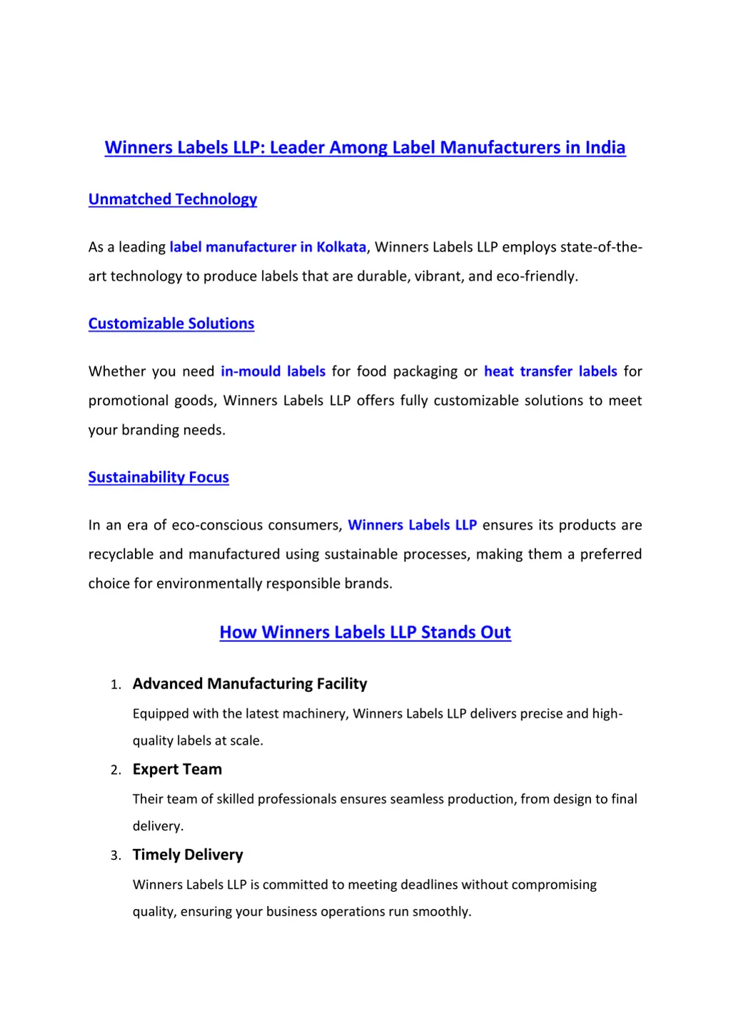 winners labels llp leader among label