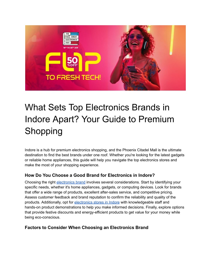 what sets top electronics brands in indore apart